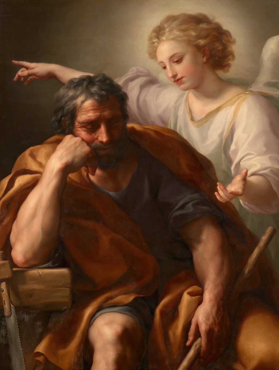 Niemiecki: Traum des Hl. Joseph The Dream of St. Joseph autorstwa Anton Raphael Mengs