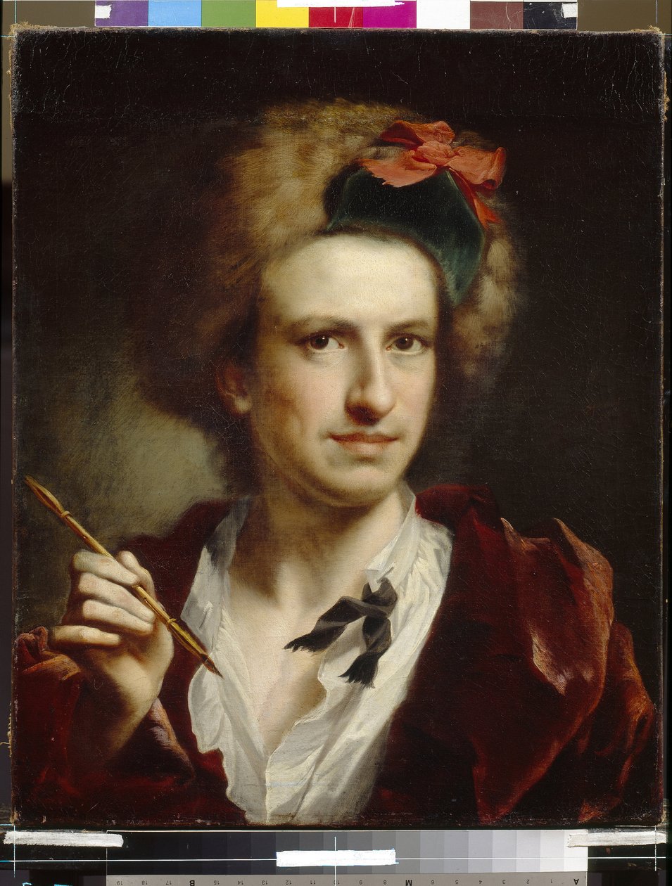 Portret grawera Francesco Bartolozziego (1728-1813). Obraz Antona Raphaela Mengsa (1728-1779), olej na płótnie. sztuka niemiecka autorstwa Anton Raphael Mengs