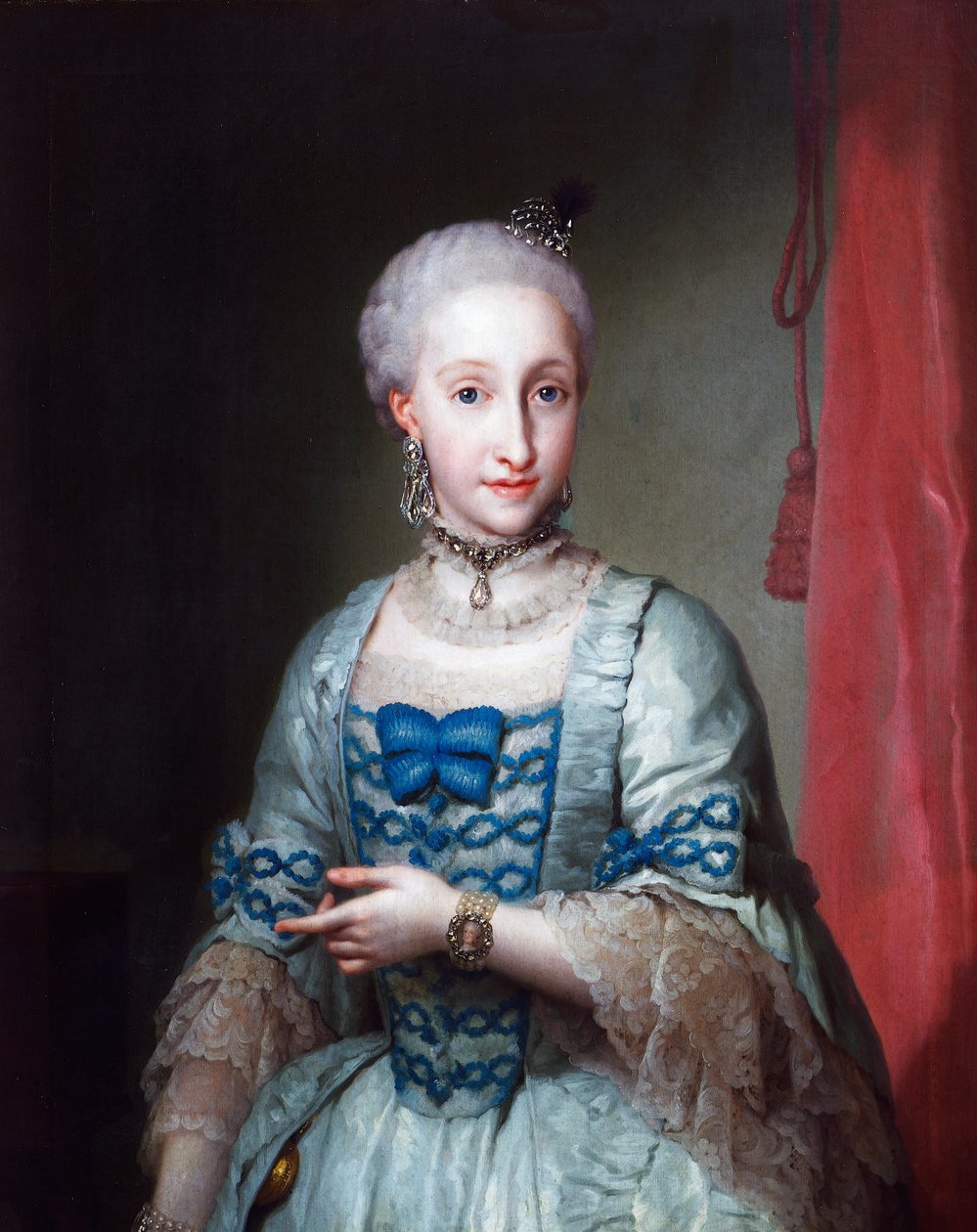 Portret infantki Marii Józefy Hiszpańskiej, autor: Anton Raphael Mengs, malarstwo autorstwa Anton Raphael Mengs