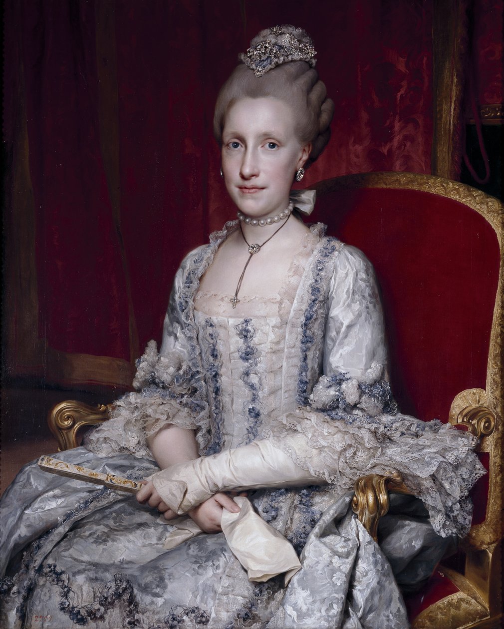 Portret Infantki Marii Luizy z Hiszpanii 1745-1792, Święta Cesarzowa Rzymska, 1770 autorstwa Anton Raphael Mengs
