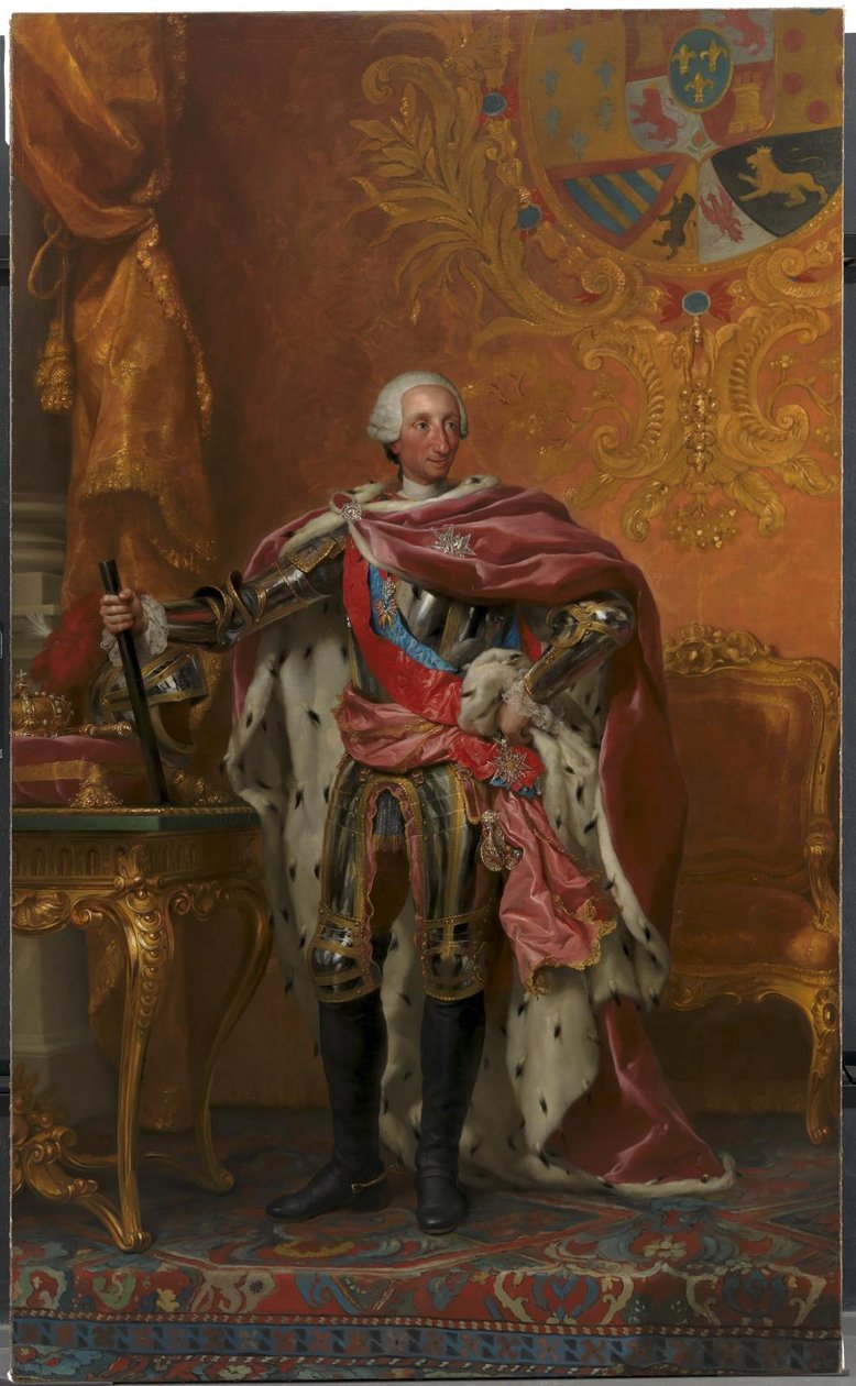 Portret króla Hiszpanii Karola III autorstwa Anton Raphael Mengs