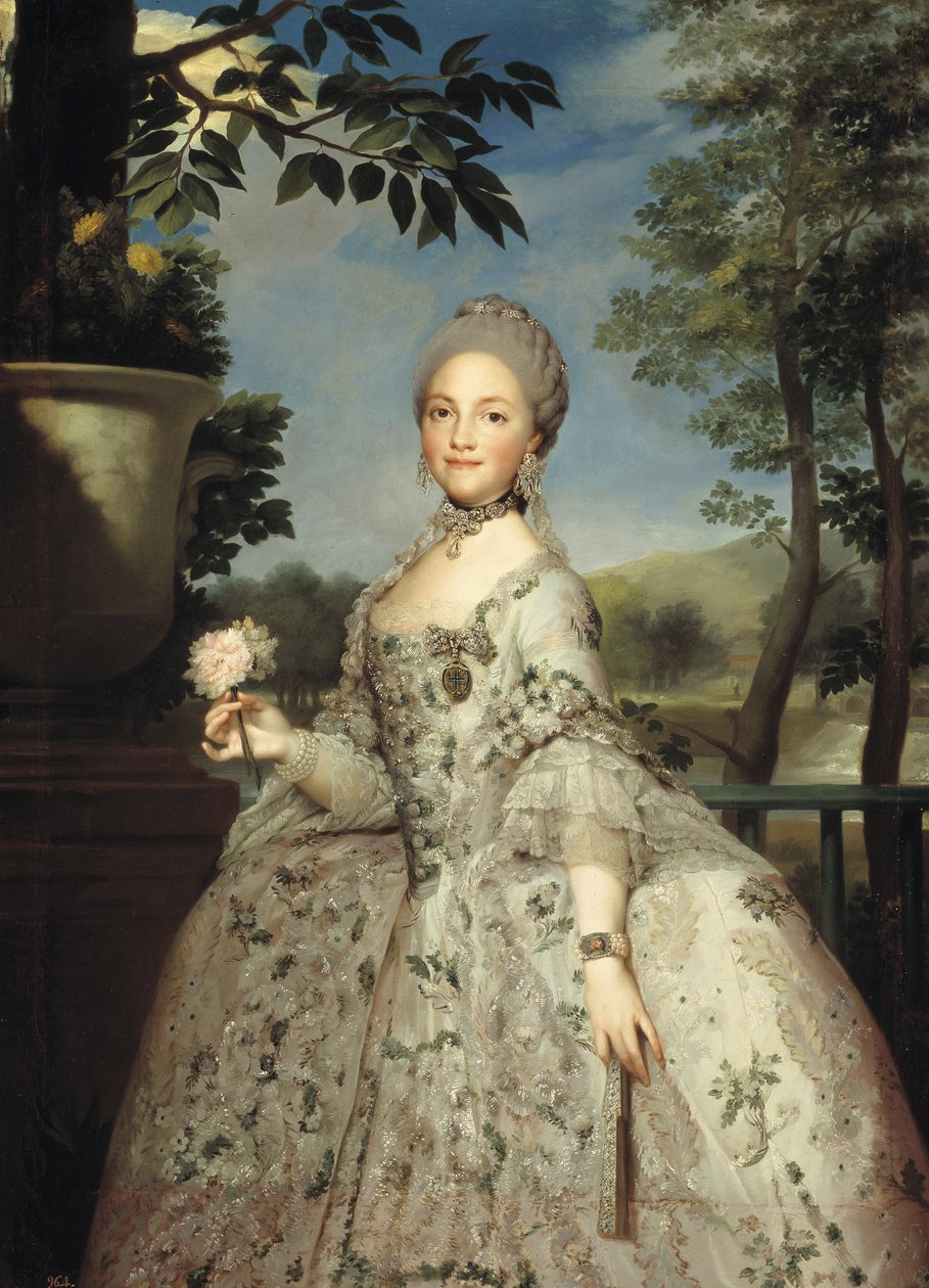 Portret Marii Luizy z Parmy jako księżniczek Asturii, ok. 1764-1765 autorstwa Anton Raphael Mengs