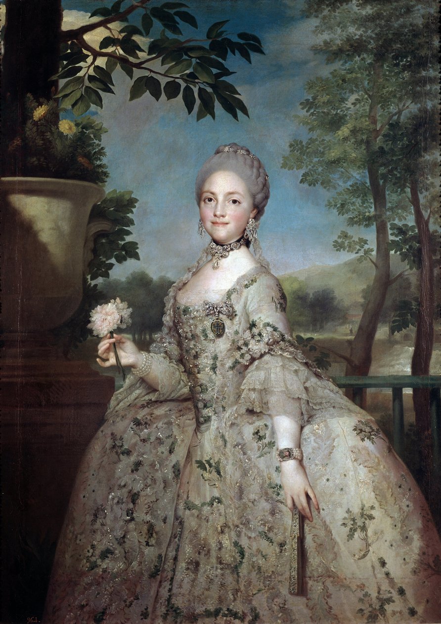 Portret Marii Louise z Parmy, księżnej Asturii (olej na płótnie) autorstwa Anton Raphael Mengs