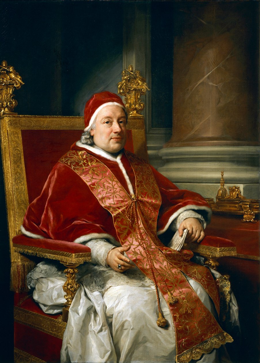 Portret papieża Klemensa XIII Rezzonico, autorstwa Antona Raphaela Mengsa autorstwa Anton Raphael Mengs