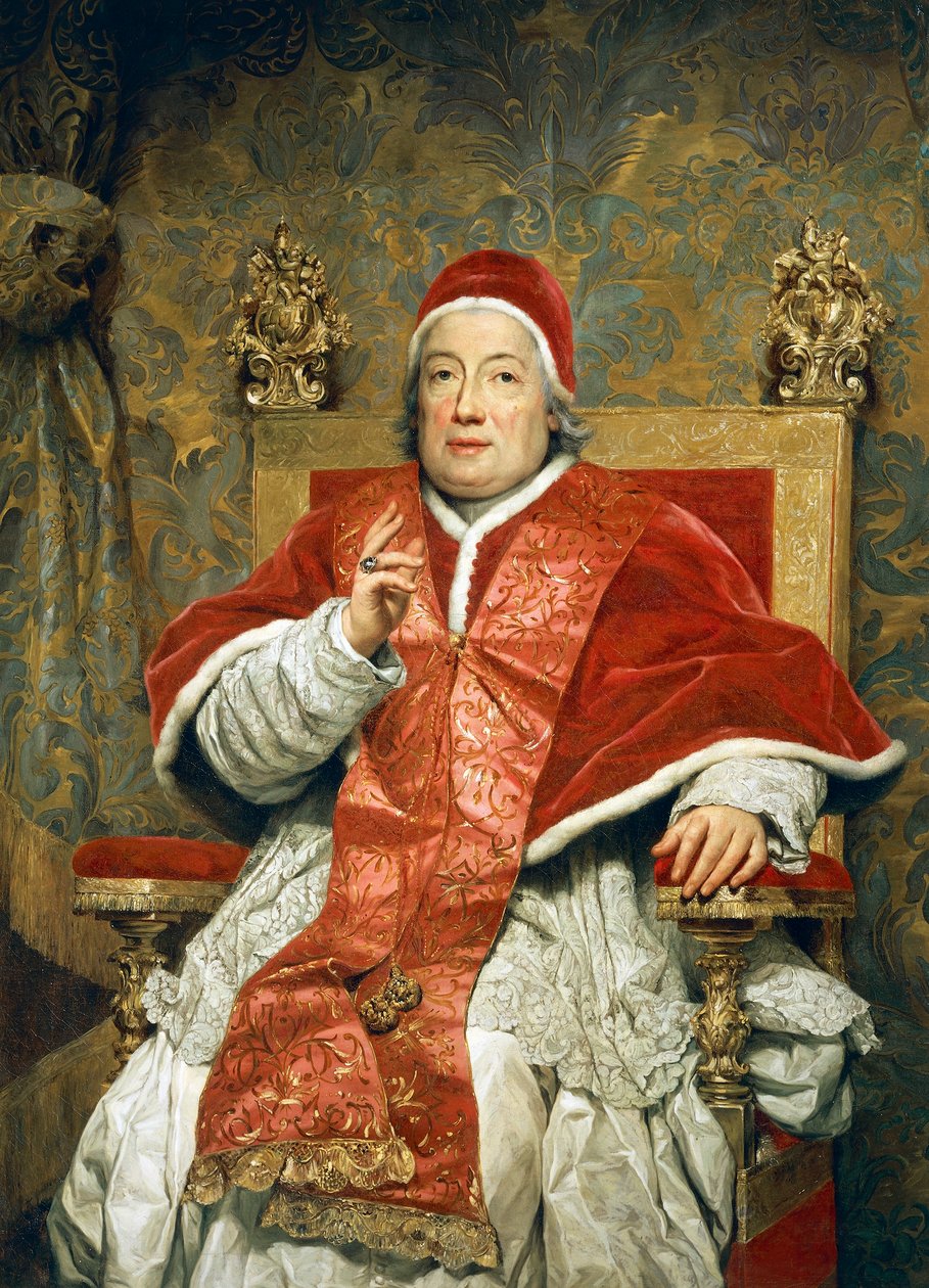 Portret papieża Klemensa XIII Rezzonico, autorstwa Antona Raphaela Mengsa, olej na płótnie autorstwa Anton Raphael Mengs