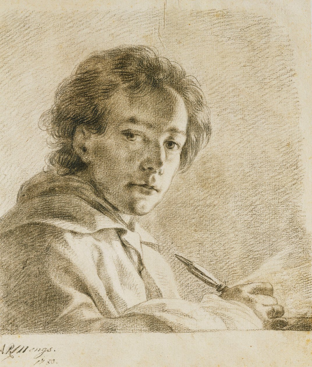 Portret artysty, 1750 autorstwa Anton Raphael Mengs