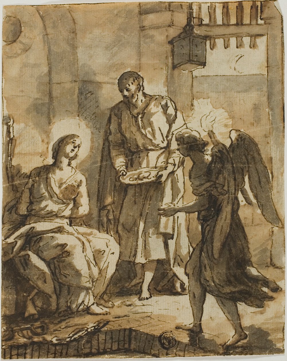 Święty Piotr odwiedza świętą Agatę w więzieniu i leczy jej rany autorstwa Anton Raphael Mengs