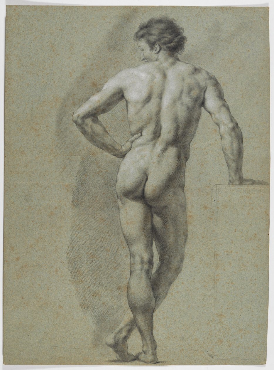 Pozycja z tyłu w pozycji stojącej, z oparciem na lewym ramieniu autorstwa Anton Raphael Mengs