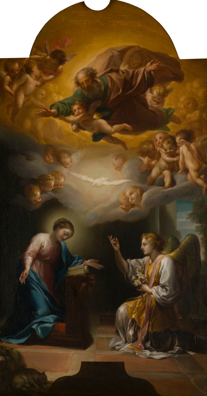 Zwiastowanie, ok. 1748-79 (olej na płótnie) autorstwa Anton Raphael Mengs
