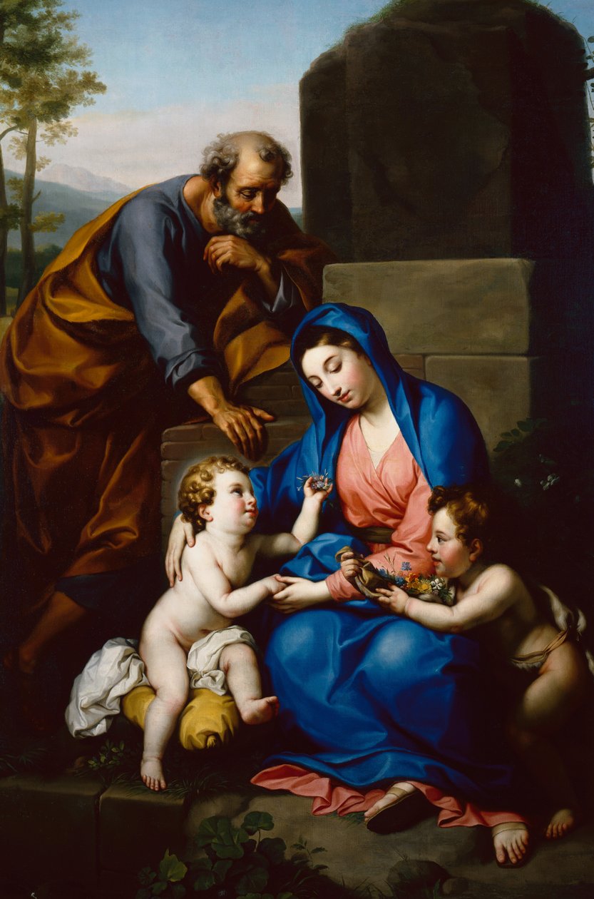 Święta Rodzina z Dzieciątkiem Św. Jan Chrzciciel autorstwa Anton Raphael Mengs