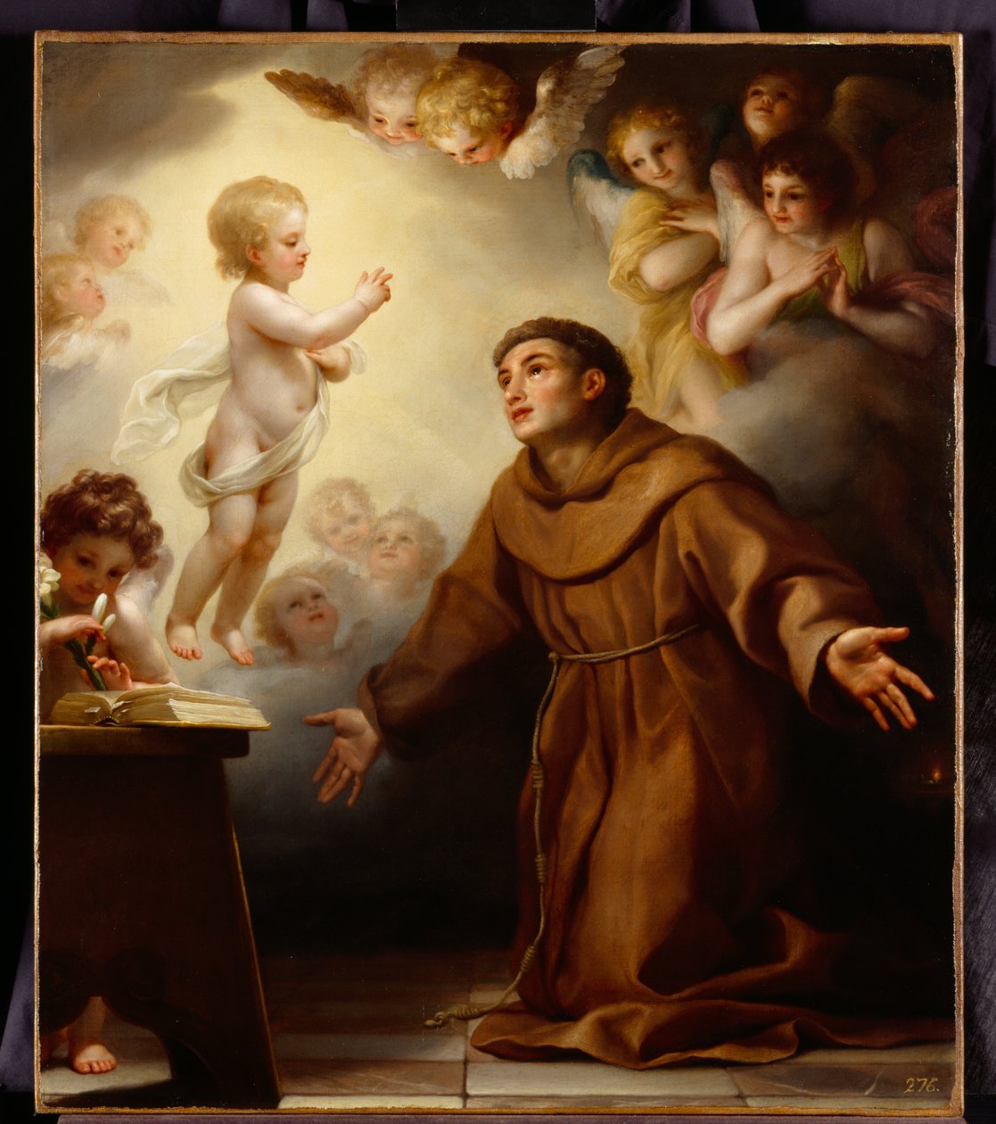Dzieciątko Chrystus ukazujące się św. Antoniemu z Padwy, ok. 1765 r. (olej na płótnie) autorstwa Anton Raphael Mengs