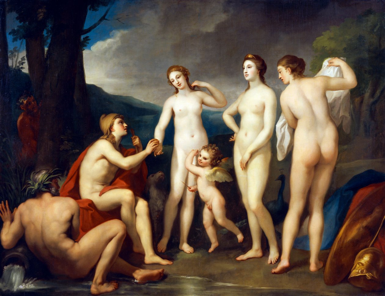 Wyrok Paryża — Anton Raphael Mengs autorstwa Anton Raphael Mengs