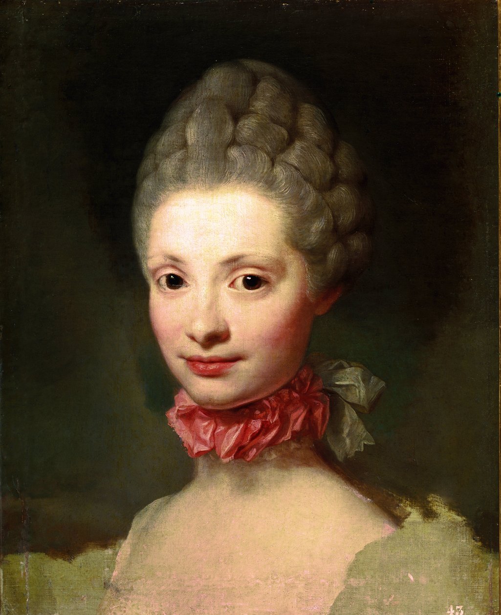 Niedokończony portret Marie Louise de Bourbon-Parma (olej na płótnie) autorstwa Anton Raphael Mengs
