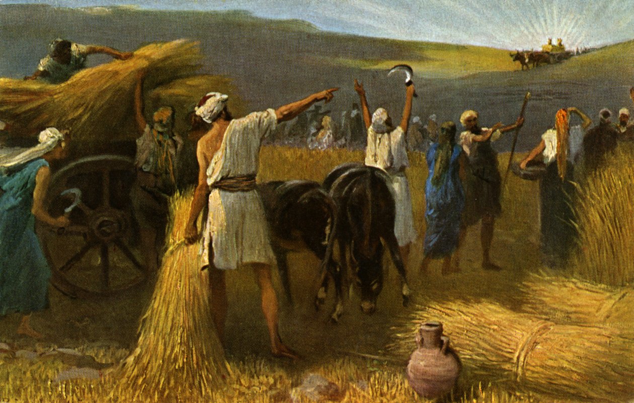 Powrót Arki, Stary Testament (druk) autorstwa Anton Robert (after) Leinweber