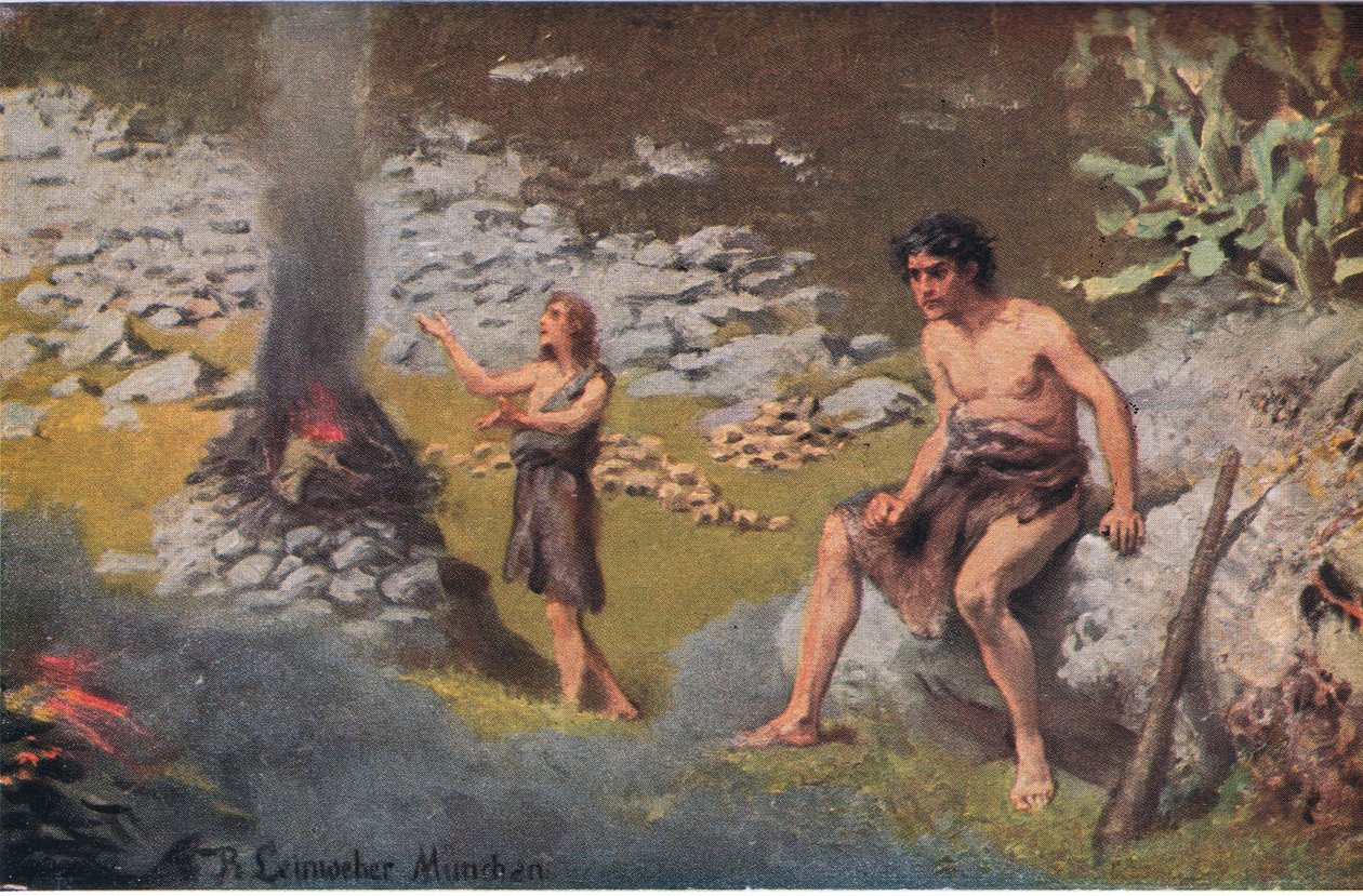 Kain i Abel, z Hulberts Story of the Bible wydanej przez The John Winston Company, 1932 autorstwa Anton Robert Leinweber