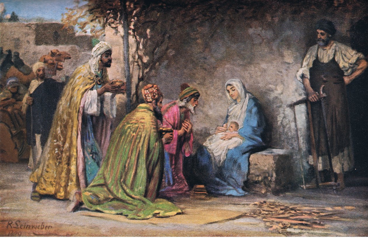 Adoracja, z Hulberts Story of the Bible wydanej przez The John Winston Company, 1932 autorstwa Anton Robert Leinweber