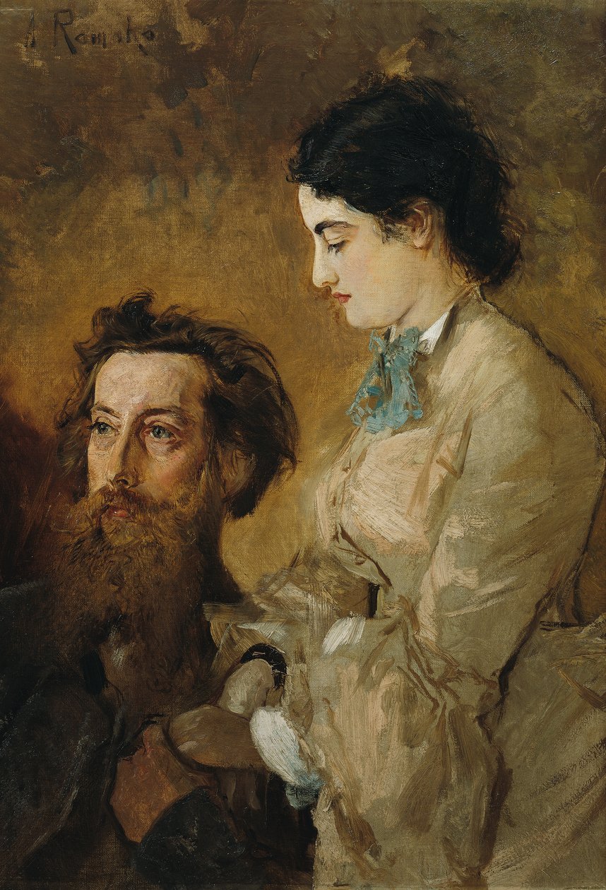 Rzeźbiarz Reinhold Begas z żoną Margarethe autorstwa Anton Romako