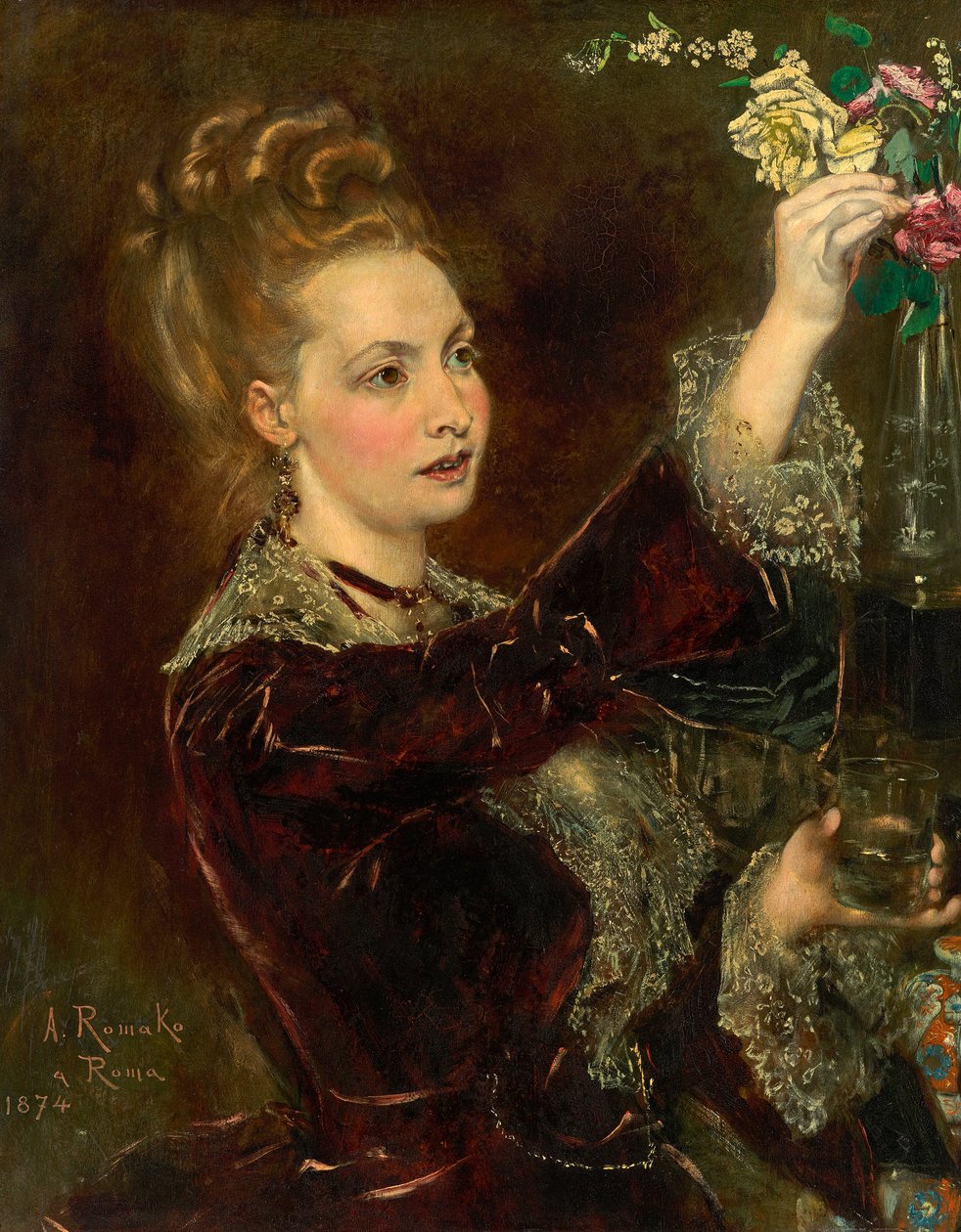 Elisabeth von Nast-Kolb, ur. Twarde jajko autorstwa Anton Romako