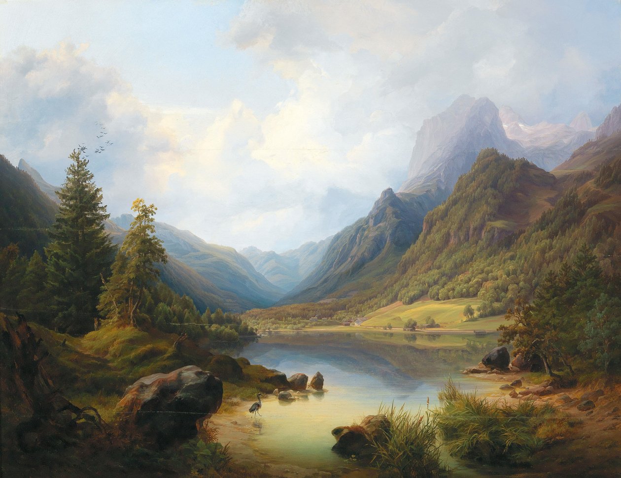 Widok na jezioro Hintersee z Reiteralm autorstwa Anton Schiffer
