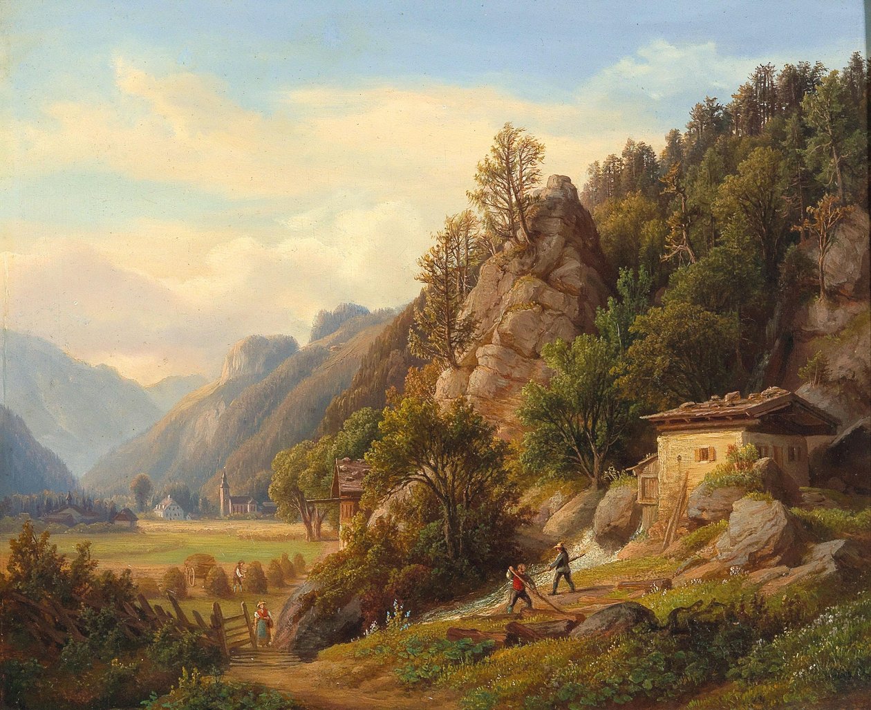 Niemiecki: Partie bey Frohnwies w drodze z Lofer do Salfelden w Pinzgau autorstwa Anton Schiffer
