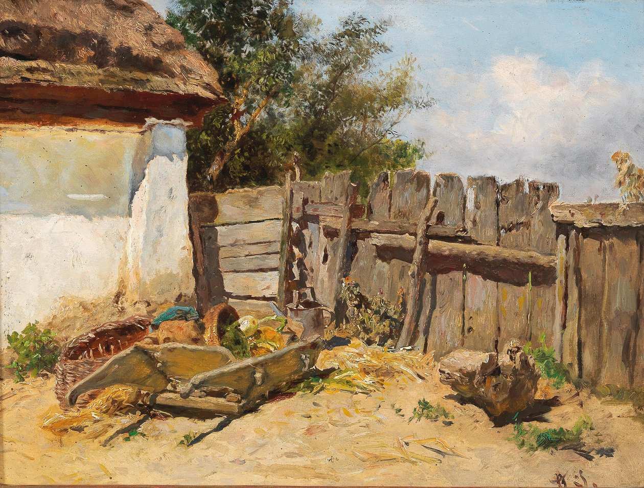 W ogrodzie wiejskim autorstwa Anton Schrodl