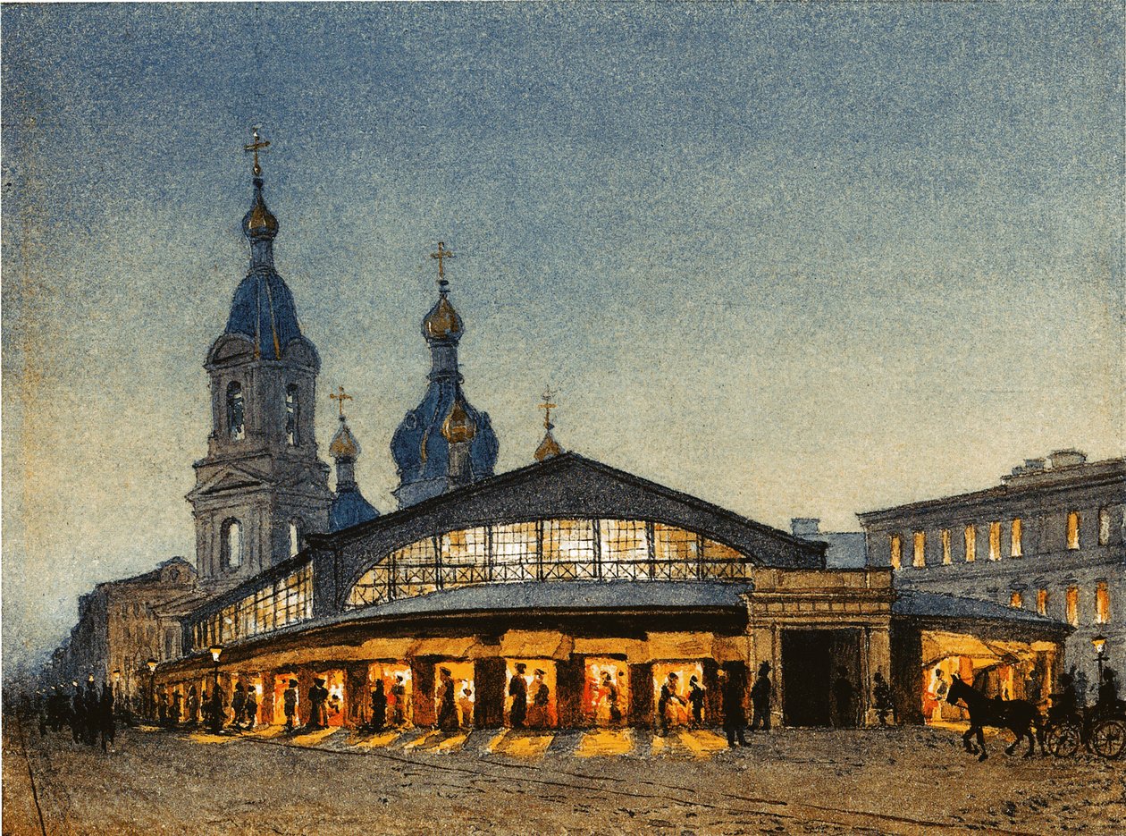 Plac Siana i Kościół Zbawiciela w Petersburgu autorstwa Anton Sergeevich Lytkin