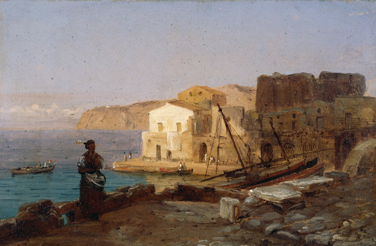 Marina Grande w Sorrento autorstwa Anton Sminck Pitloo