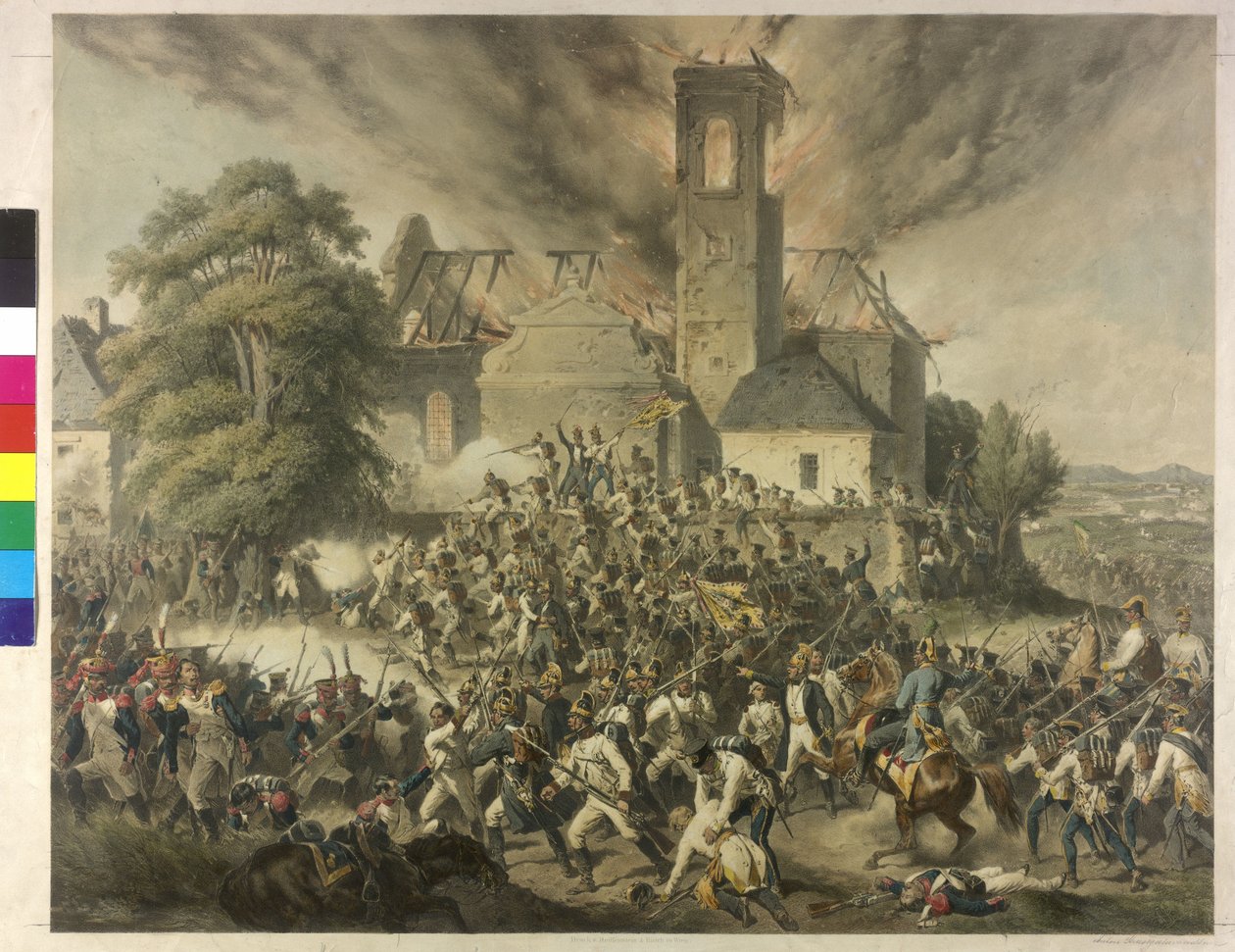 Bitwa pod Aspern 1809 autorstwa Anton Strassgschwandtner