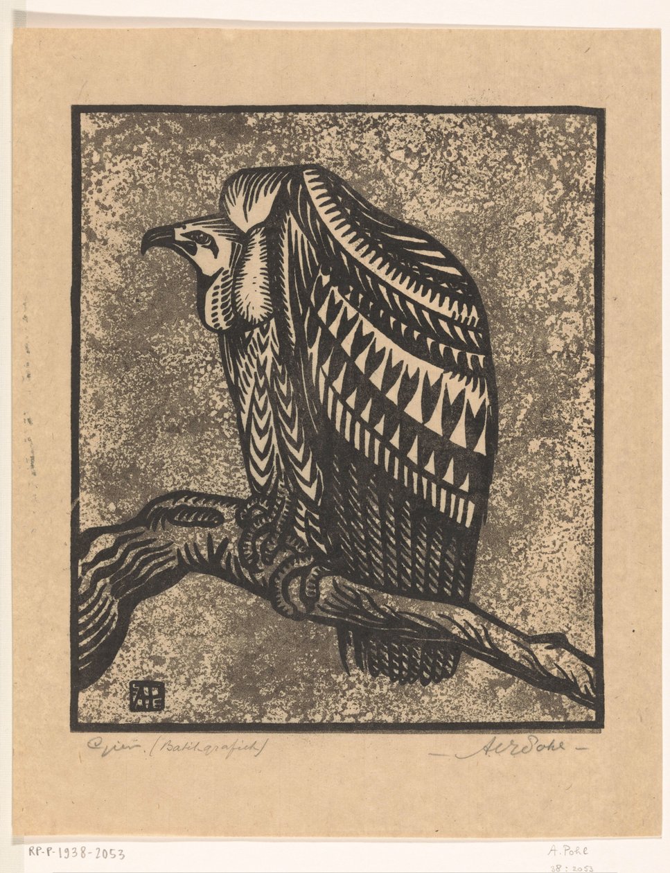 Gier (oryginalny tytuł na obiekcie) autorstwa Anton Vincent Emanuel Pohl (signed by artist)
