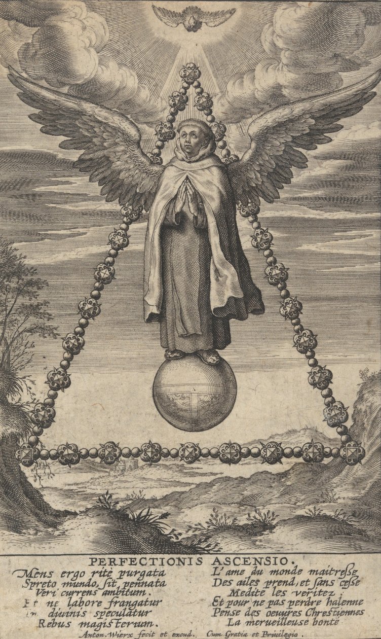 Perfectionis Ascensio, z Żywotu św. Jana od Krzyża, 1622-24. autorstwa Anton Wierix