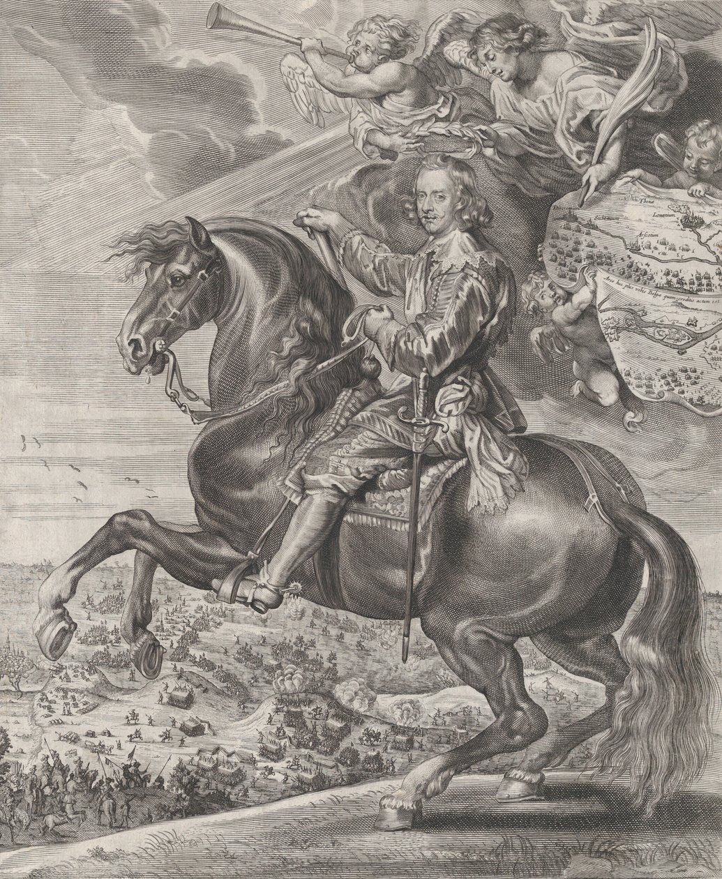 Portret kardynała-dziecięcego Ferdynanda Austrii, na koniu, ca. 1630-54. autorstwa Anton van der Does