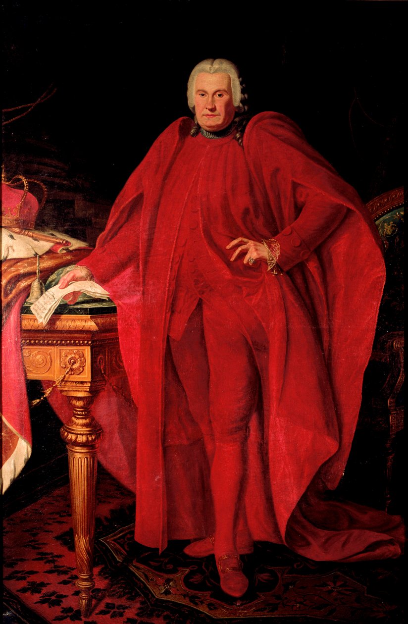 Portret Alerame Marii Pallavicino (1730-1805) Doża Republiki Genowej od 1789 do 1791 Obraz Antona von Marona (1733-1808) niedziela 223x148 cm Genes, kolekcja zasad Domenico Pallavicino autorstwa Anton von Maron