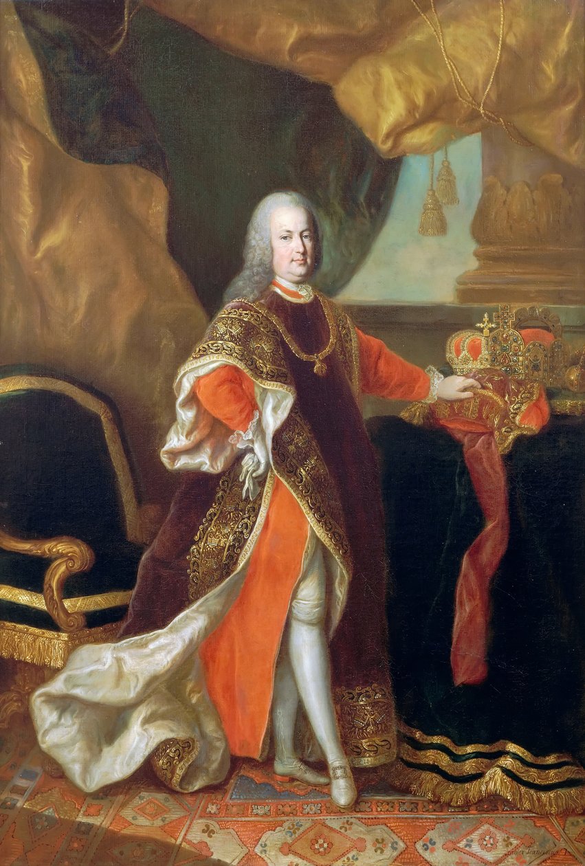 Portret cesarza Franciszka I Austrii 1708-1765 autorstwa Anton von Maron