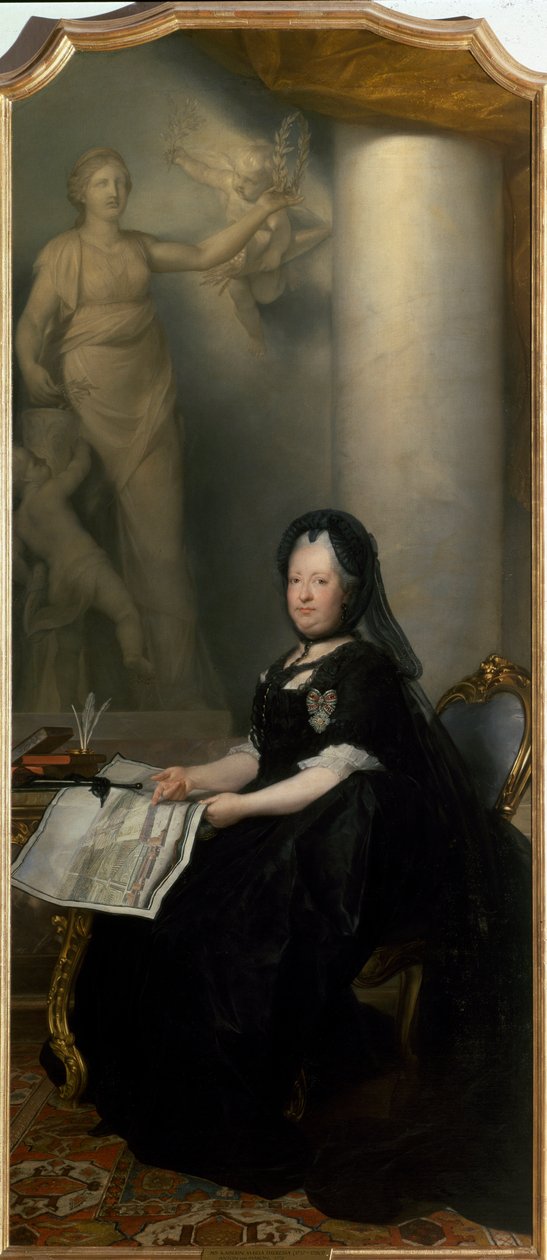 Portret Imperatorki Marii Teresy z Austrii (olej na płótnie) autorstwa Anton von Maron