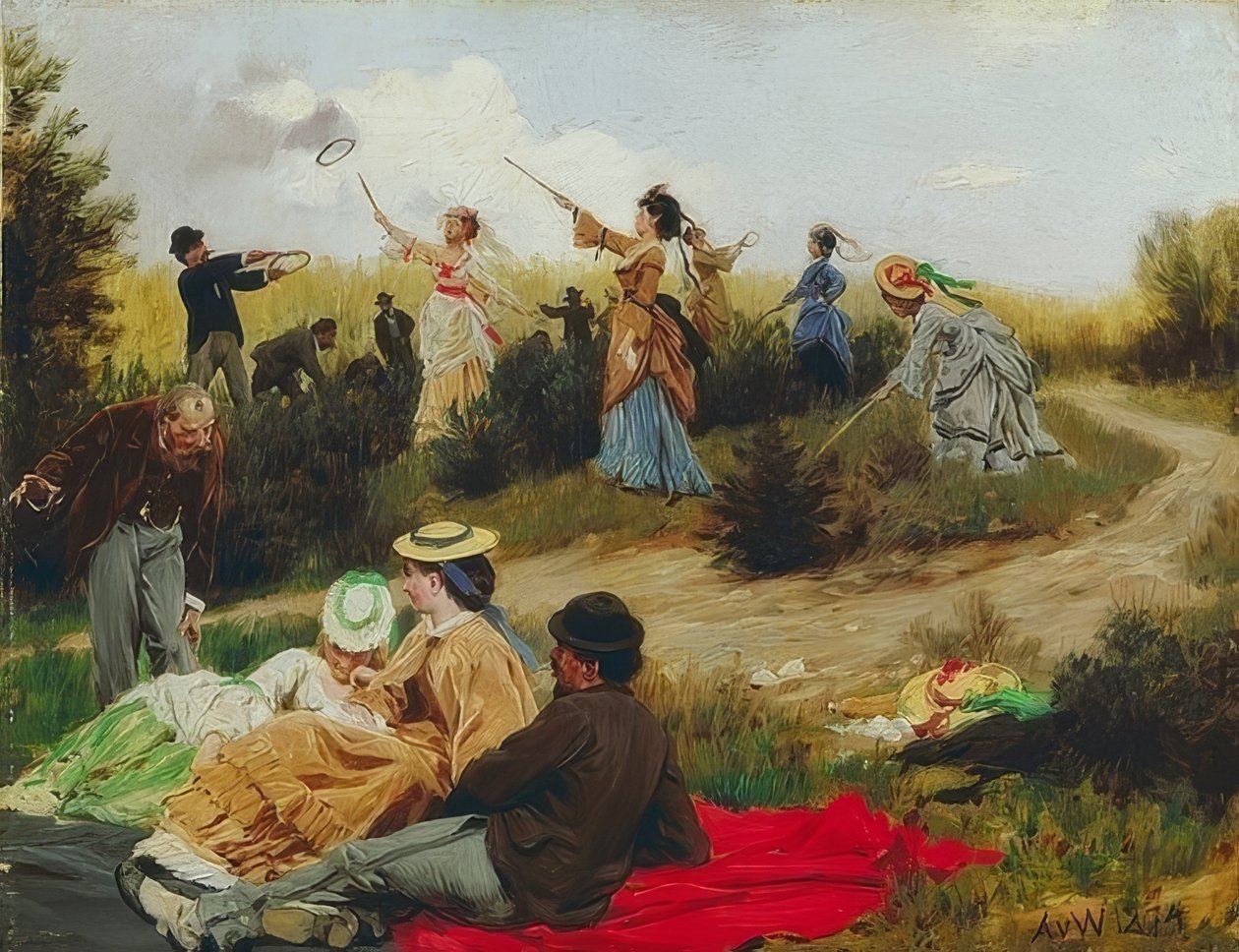 Ringelspiel na niedzielnej wycieczce. 1874 autorstwa Anton Alexander von Werner