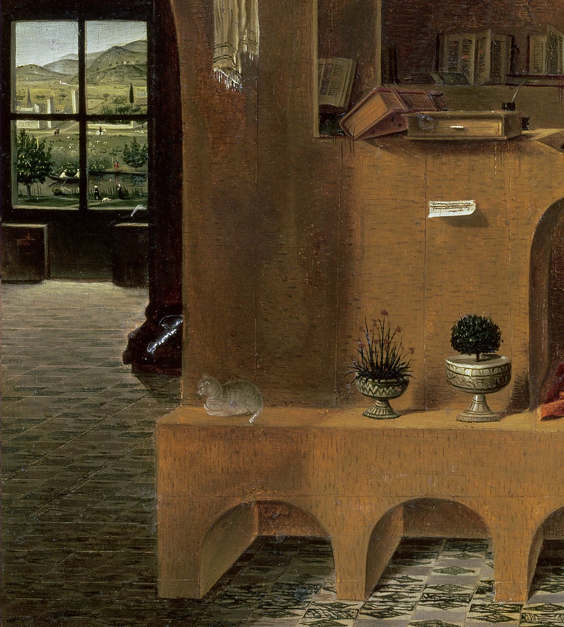 Św. Hieronim w swoim gabinecie, ok. 1475 (szczegóły z 29420) autorstwa Antonello da Messina