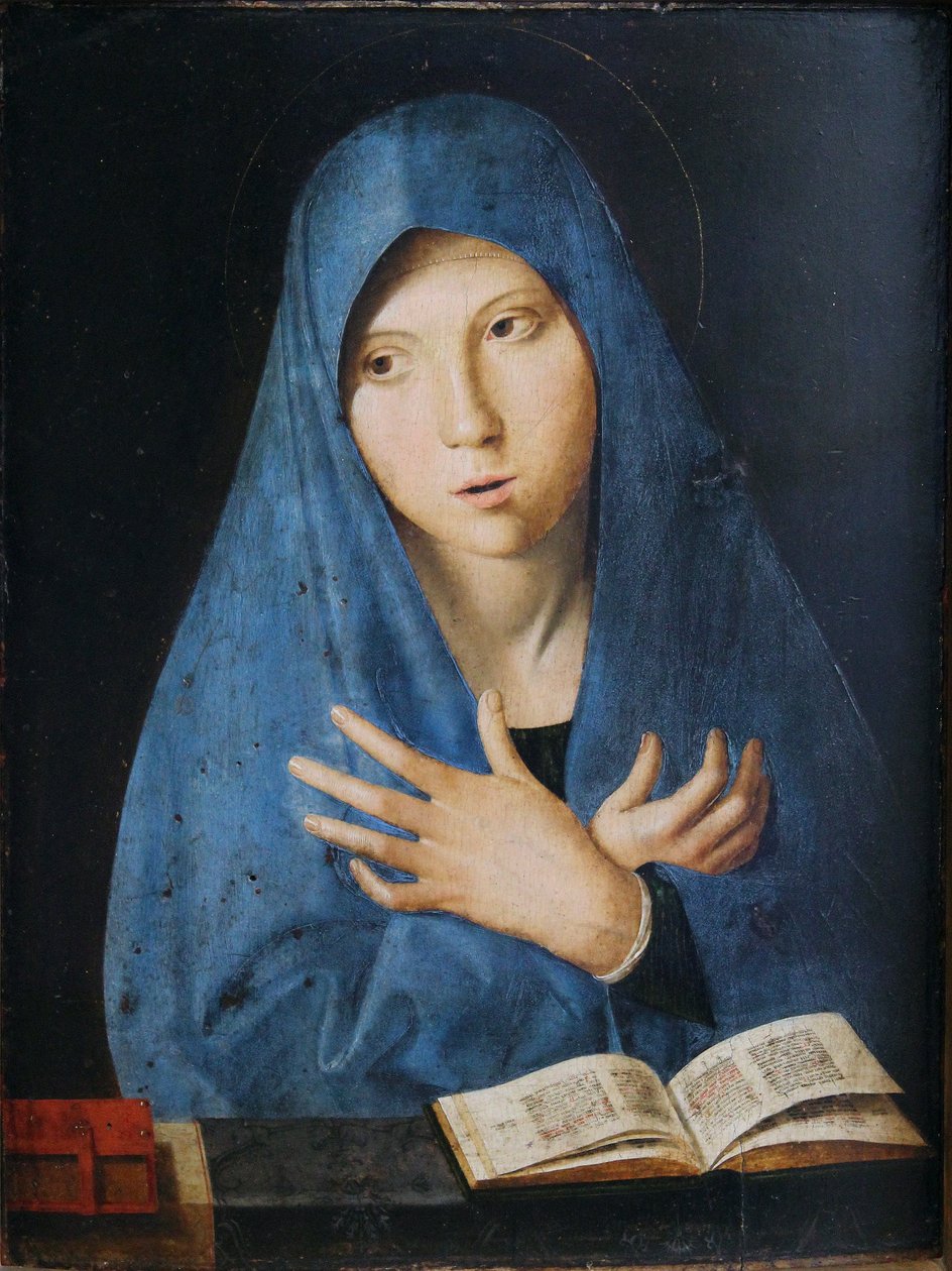 Niemiecki: Maria od Zwiastowania Dziewica Zwiastująca autorstwa Antonello da Messina