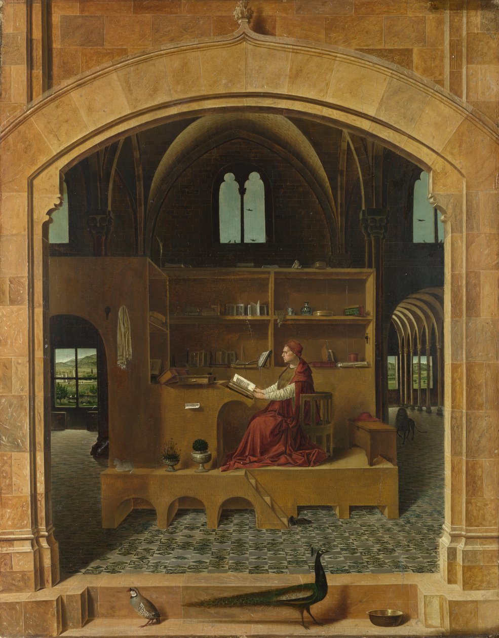 Święty Hieronim w swoim gabinecie, ok. 1475 autorstwa Antonello da Messina