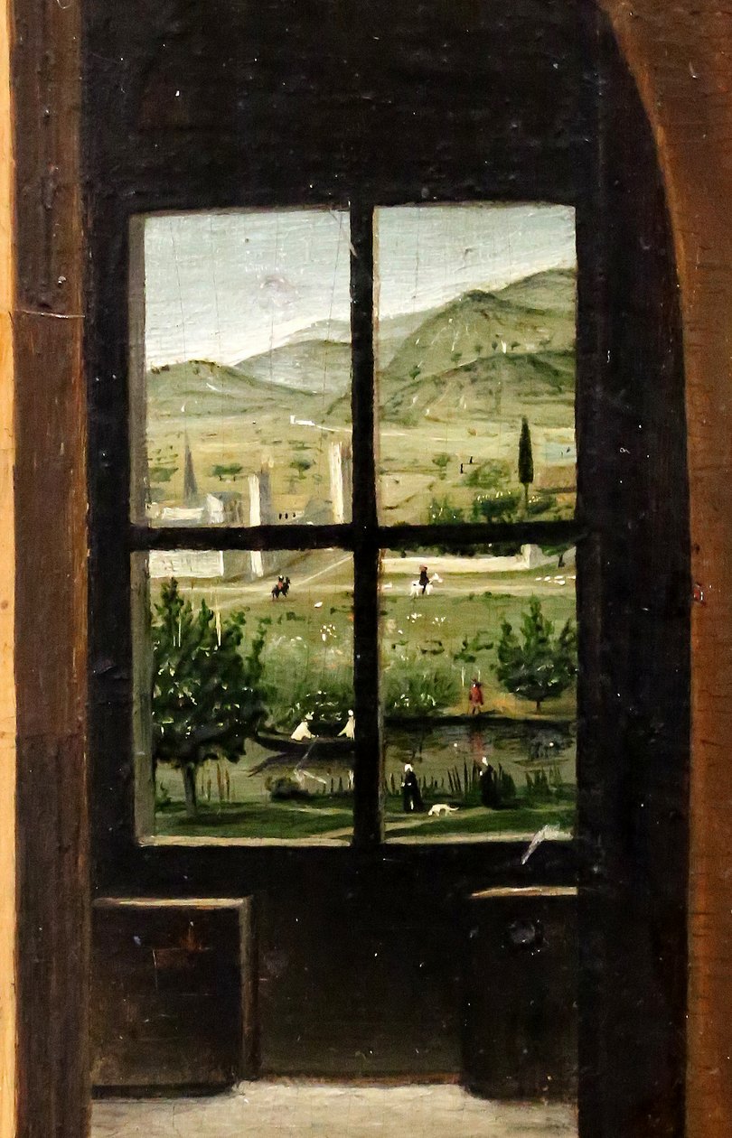 Święty Hieronim w swoim gabinecie, detal, ok. 1475 (olej na płycie) autorstwa Antonello da Messina
