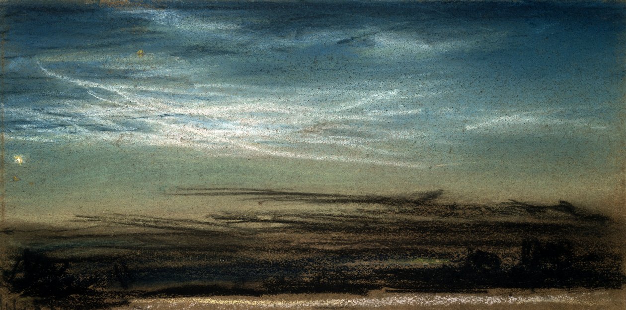 Zachód słońca i noctilucent chmura, 6 lipca 1885 autorstwa Frederick (attr. to) Barnard