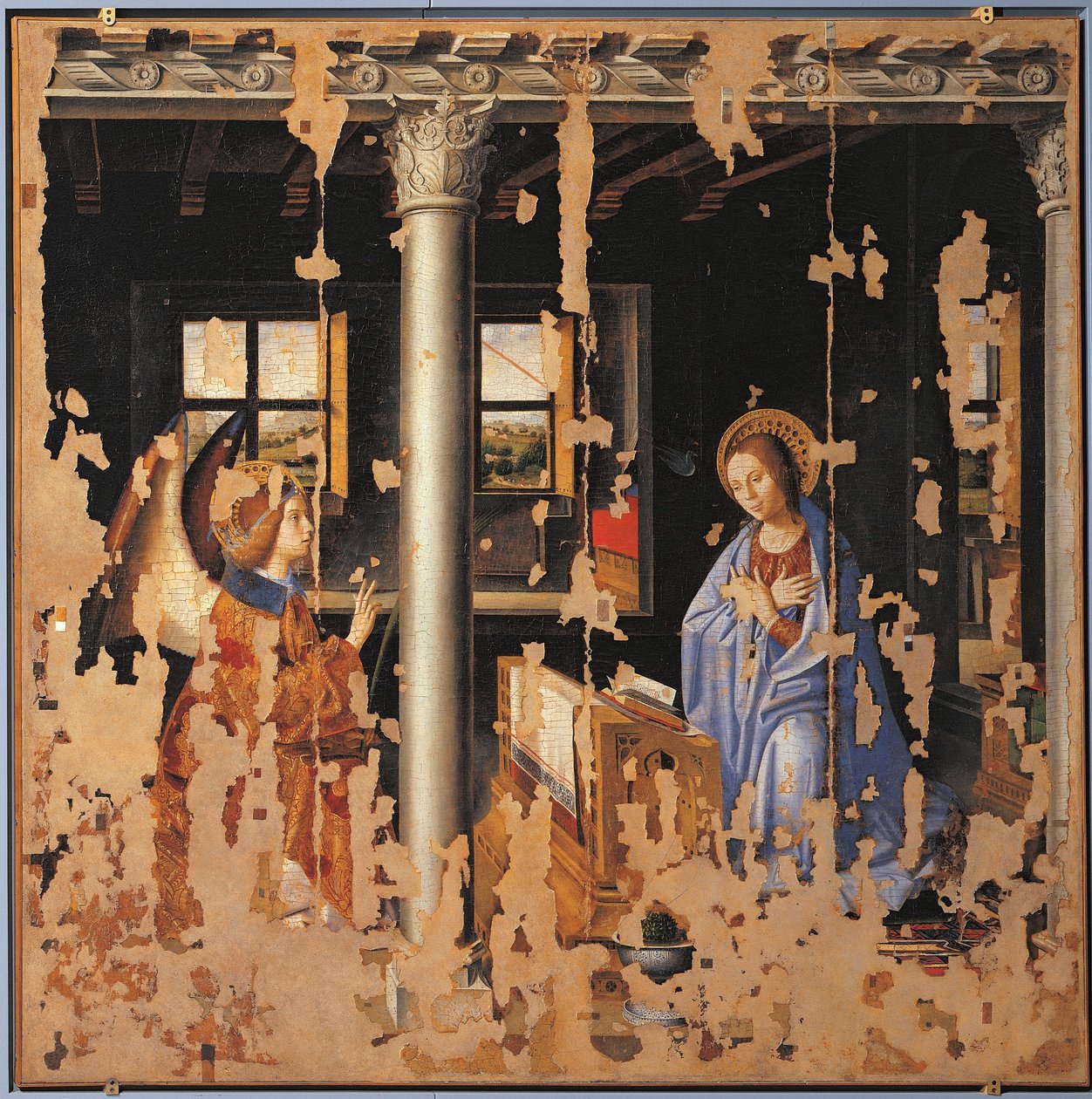 Zwiastowanie, fragment autorstwa Antonello da Messina