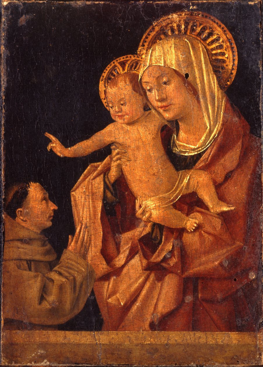 Madonna z Dzieciątkiem z franciszkaninem w adoracji autorstwa Antonello da Messina