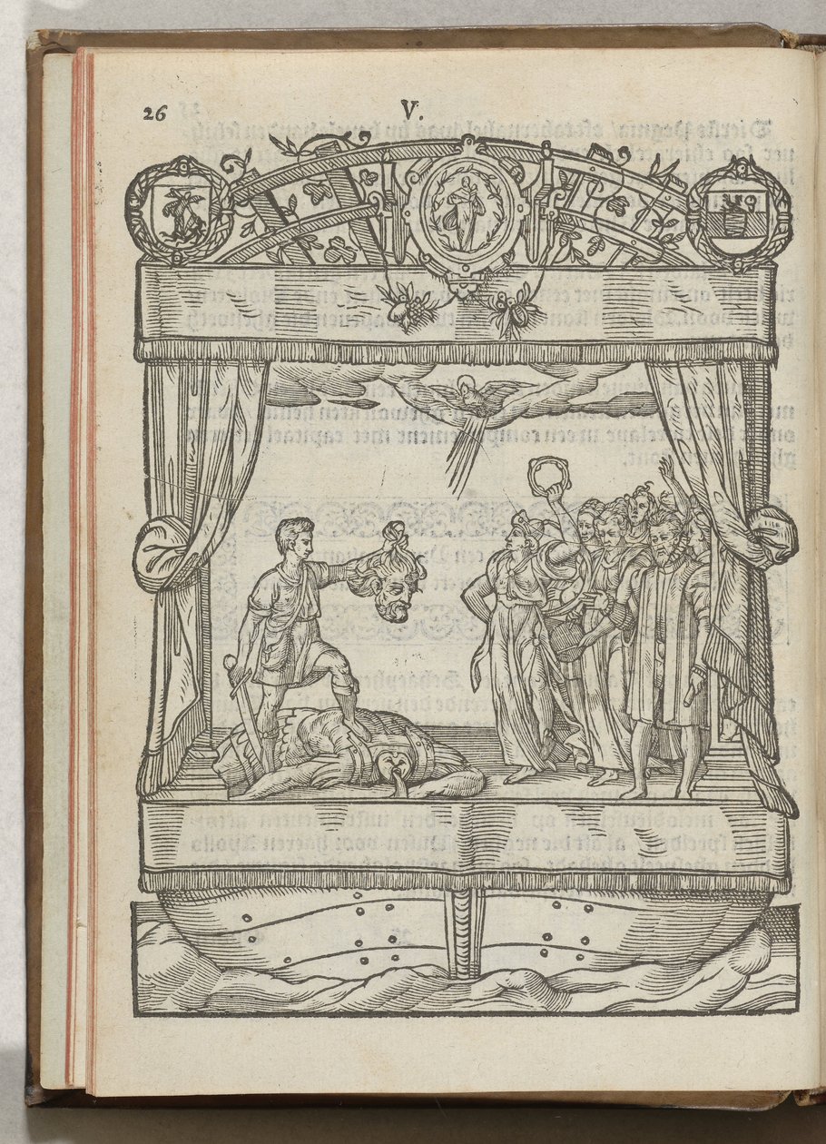 Przedstawiający Mariacransken: Dawid z głową Goliata, 1577 autorstwa Antoni van Leest