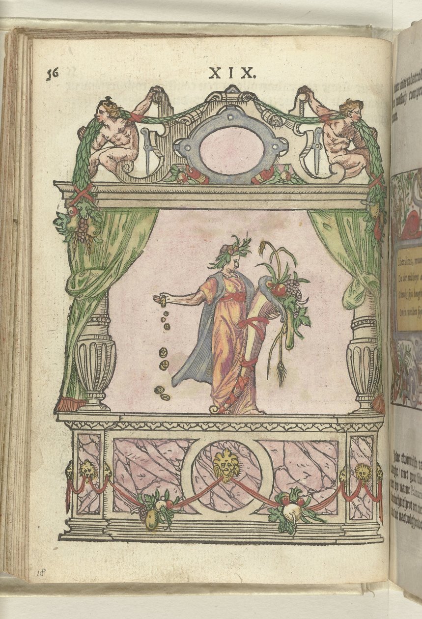 Scena z Personifikacją Szczodrości (Liberalitas), 1578 autorstwa Antoni van Leest