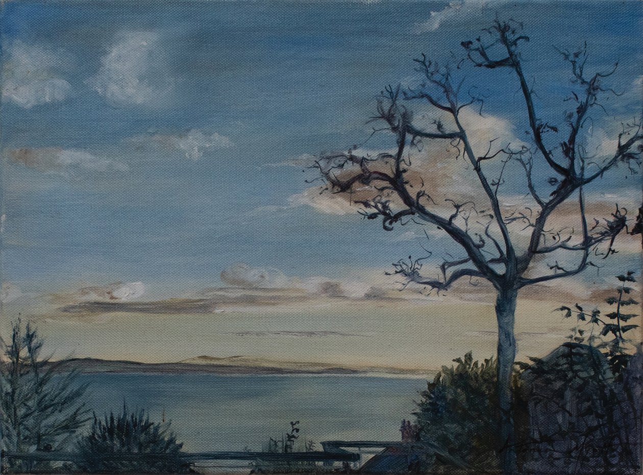 Ditcheat Hill, Somerset, 2019 (olej na płótnie) autorstwa Antonia Myatt