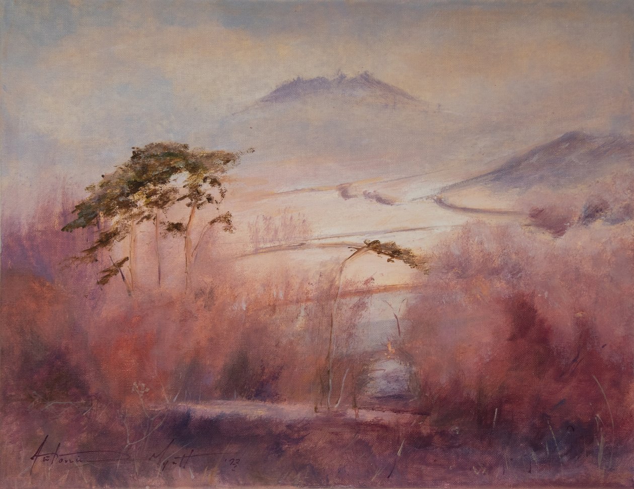 Frozen Valley, Somerset, 2023 (öljy kankaalle) kiillotusaine autorstwa Antonia Myatt