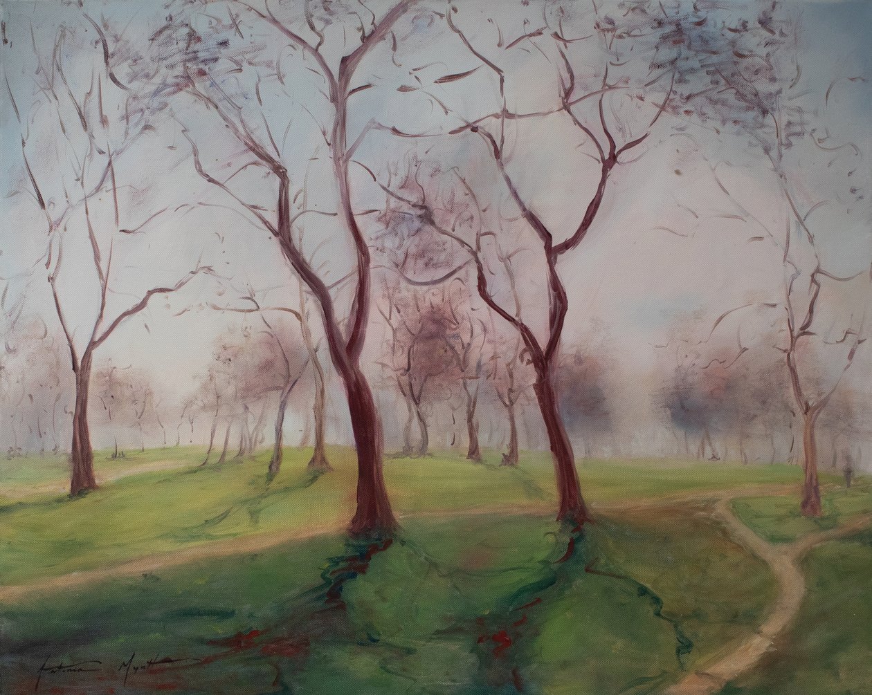 Hyde Park, Londyn, 2012 (olej na płótnie) autorstwa Antonia Myatt