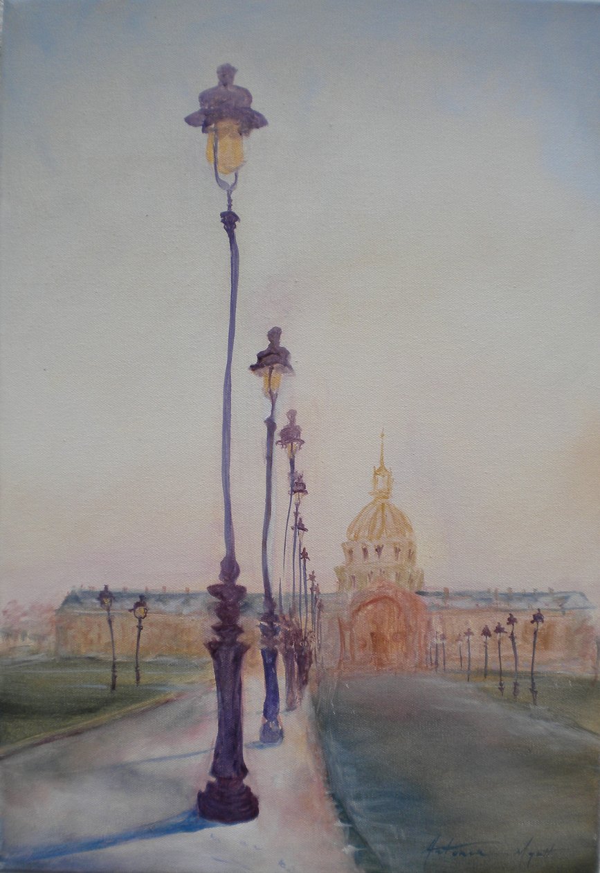 Latarnia przed kościołem kopułowym, 2010 autorstwa Antonia Myatt