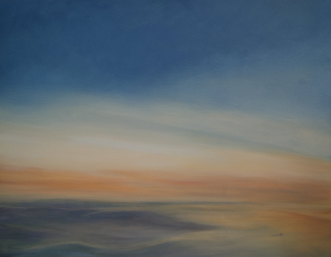 Samotna łódź, Hiszpania, 2014 autorstwa Antonia Myatt