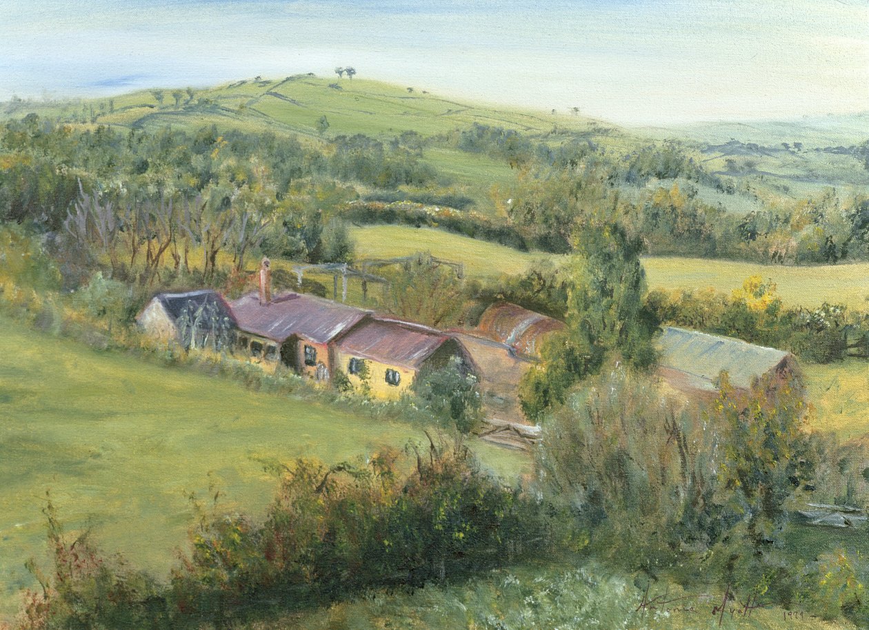Chata na łące, 1999 autorstwa Antonia Myatt